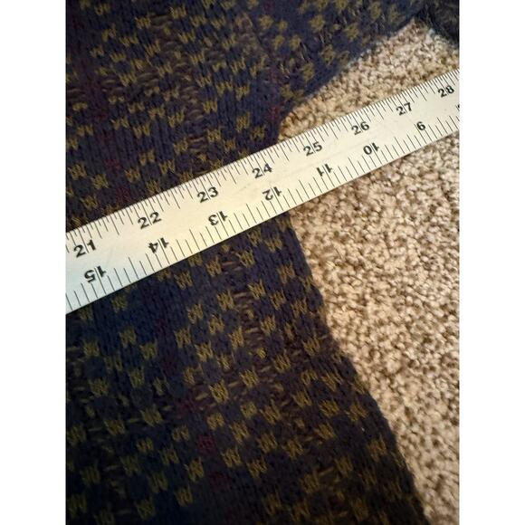 Vintage Ashley Knit Men's Sweater Size L USA Blue Purple Navy Crew Neck - Picture 7 of 7